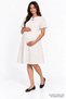 Crew Neck, Fisto-Embroidered Midi Maternity Dress - 2