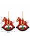 Set of 2 Rocking Horse Christmas Tree Ornaments—Large, Luxury Christmas Decorations - 2