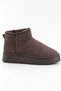 Women's Brown Winter Mini Boots with Thick Soles and Faux Suede-Look Finish, Lined with Fur - 3