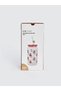 LCW HOME Assorted Teddy Bear Print Beverage Glass with Straw, 480 mL - 4