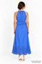 Maxi Maternity Dress with a Halter Neck and Embroidered Hem - 6