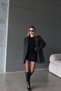 STRIPED MELTON COAT - 4