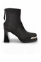 Stylish, Comfortable Women's Zip-Up Heeled Boots with Fleece-Lined Insulation for Heat Retention 26K414-2