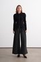 Pile detailed wide leg pants - 3