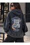Unisex Oversized Hooded Cardigan with Front and Back Prints and a Zipper - PINK FLOYD - 3