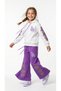 GIRLS' WINTER OUTFIT: 3-STRAND FLORAL PATTERN HOODED SET (TOP AND BOTTOMS), 100% Cotton - 6