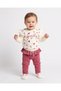 Stylish Winter Outfit for Baby Girls, Ages 6, 9, 12, 18, and 24 Months: Thick 3-Strand Brushed Inside Ribbed Top and Velvet Pants with Ruffles