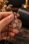 Round Copper Necklace for Women and Men, Embroidered with the Names of Allah (Asma al-Husna) and Enchanted Arabic Motifs – Custom Design - 5