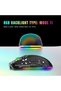 ماوس ألعاب لاسلكي، ماوس لاسلكي بإضاءة RGB مع مستقبل USB نانو، ماوس ألعاب بضغطة صامتة - 3