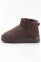 Women's Brown Winter Mini Boots with Thick Soles and Faux Suede-Look Finish, Lined with Fur - 4