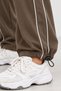 Women's Wide-Leg Sweatpants with Contrast Piping, Elastic Waistband, Adjustable Hem, and Pockets—Relaxed Fit - 3