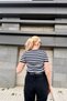STRIPED DETAILED RIBBED KNIT TOP - 3