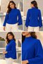 Women's Batwing Sleeve Crew-Neck Janjan Crepe Blouse - New Season: Sophisticated Style and Timeless Elegance - 6