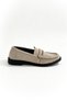 Oliver Beige Suede Ruched Women's Loafers - 3