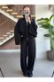 Butterfly Collar Zipper Tricot Pants Suit - 3