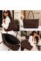 Women's Suede Shoulder Bag - Stylish and Spacious Hand and Shoulder Bag - 4