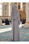 Ready-to-Wear Prayer Dress with Scarf, Zipper, One-Piece, Easy to Wear, Gray Hijab - 5