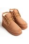 ZRT04MK02 Premium Waterproof, Warm-Lined, Plush, Thick Sole, Lace-Up Suede Boot - Taba - 2