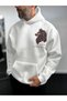 White Wolf Embroidered Hooded Sweatshirt SW-5208 - 4