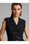 Black Slim Fit Woven Dress 50332712-VR046 - 2