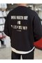 Black Win Sweatshirt with Glittery Lettering ES-206 - 2
