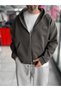 Khaki Waffle Zipper Hoodie HM-0012 - 7