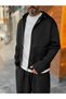 Black Front-Pocketed Zipper Sweatshirt RES-5028 - 3