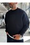 Black Sweatshirt with Embroidered Tennis Emblem by HM - 5