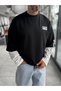 Black Clear Mind Boxy Fit Sweatshirt RES-5009 - 6