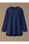 Sucuba Navy Blue Long-Sleeved Opaque Pants with Elastic Waistband and Pockets, Two-Piece Set - 5