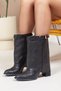 Women's Zip-Up High-Heeled Long Boots