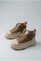 Noriel Women's Lace-Up Athletic Boots, Genuine Leather, Brown - 3