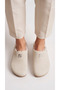 Unisex Winter Fur-Trimmed Slippers with Fur-Lined Insoles & House Slippers, Beige - 4