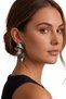 Women's Lacquer Coated Butterfly Wing Appearance Studded Model Earrings - 5