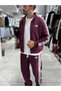 Burgundy Winner Oversized Zipper Sweatshirt RES-2002