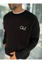 Μαύρο φούτερ Clup oversized PM-025 - 5