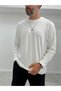White Collar Stitched Basic Sweatshirt MRK-2869 - 7