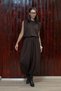 Short-Sleeved Blouse with Padded Shoulders and Harem Pants Set - 3