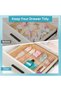9 PCS Clear Drawer Organizer Set, 4 Size - 3