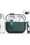 Compatible with AirPods Pro 3rd Generation Case with Locking Mechanism, Leather-Texture TPU Material