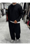 Black Knit Basic Sweatshirt HM- - 6