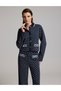 Navy Blue Comfort Fit Knit Cardigan 50331316-VR033