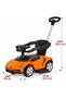 Kids Ride On Push Car with Parent Push Handle, Musical Steering Wheel, Underseat Storage, Comfortable Backrest, 4 Wheels, Foot to Floor Stroller Toy Car for Boys and Girls, Ages 2-6 Years - 3