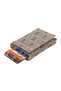 Women's Monogram Patterned Shoulder Bag and Clutch Bag with Gold Accents, Beige, and Card Holder Wallet - 8