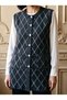 Crew Neck Tunic Knit Soft Vest / Charcoal Grey