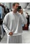 Light Gray Knit Basic Sweatshirt HM- - 7
