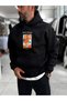 Black Vincent Patch Hooded Sweatshirt SW-5202 - 5