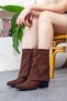 Embossed Cowboy Short Boots, Short Western Boots - 4