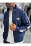 Navy Blue Champ Oversized Zipper Sweatshirt RES-2007 - 5