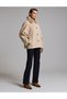 Taupe Color Melton Coat 50331179-VR052 - 5